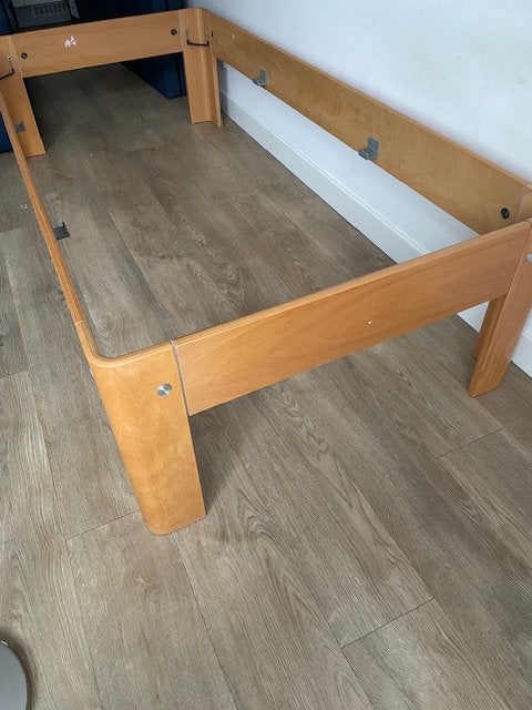 Te koop Auping Auronde 2000( hoog model 48 cm), Huis en Inrichting, Ophalen, Verstelbaar, 90 cm, Wit