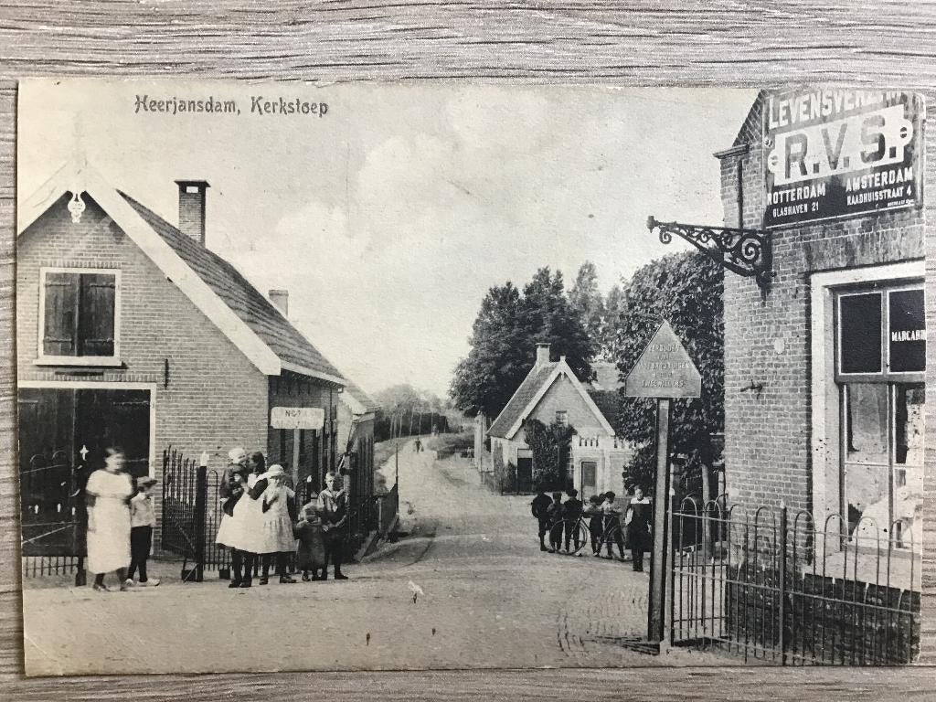 Heerjansdam Kerkstoep 1917 Militair gepost, Verzenden, Voor 1920, Gelopen, Zuid-Holland