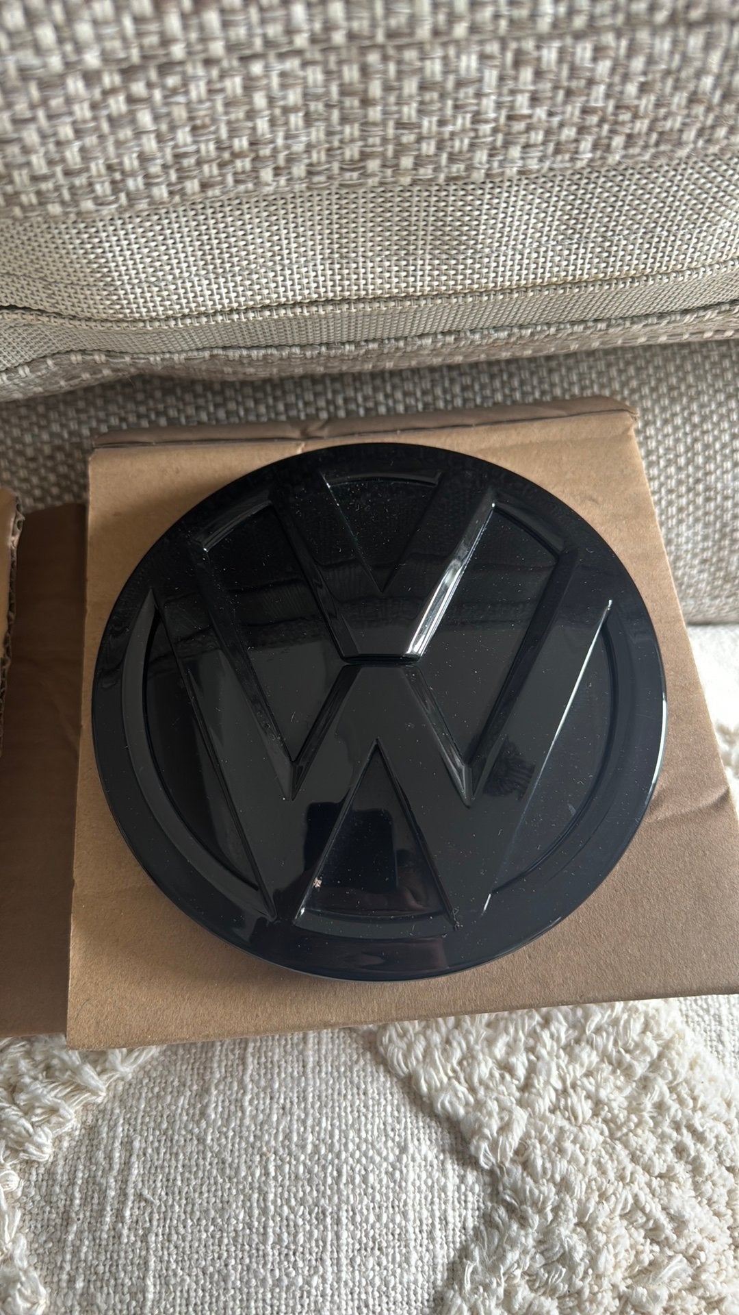 Volkswagen Polo Logo zwart en spiegelkappen zwart, Ophalen of Verzenden, Nieuw, Volkswagen