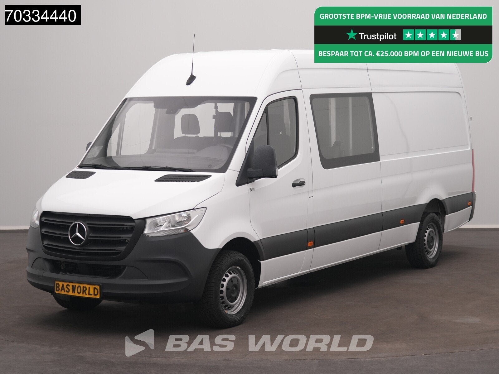 Mercedes Sprinter 319 CDI Automaat Dubbele Cabine L3H2 3,5t, Automaat, Stof, Gebruikt, Euro 6