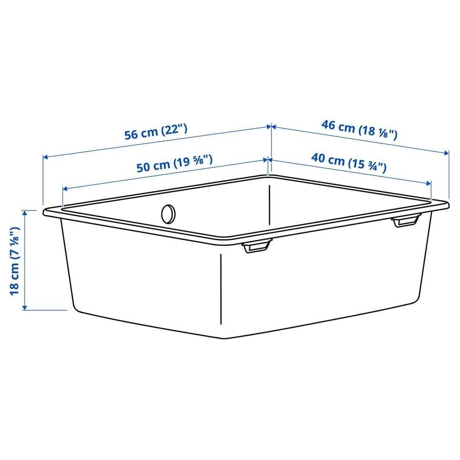 Spoelbak Ikea Kilsviken, Wit, Nieuw, Minder dan 100 cm, 25 tot 50 cm