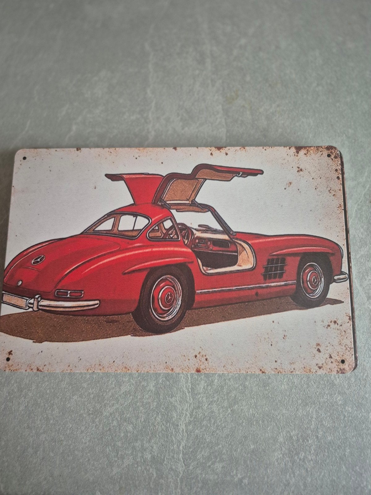 Metalen wandbord Mercedes-Benz 300 SL Gullwing, Ophalen of Verzenden, Zo goed als nieuw