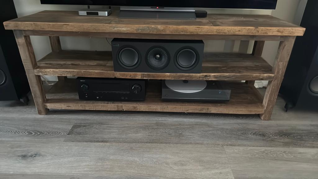 Houten TV / Audiomeubel, Huis en Inrichting, Kasten | Televisiemeubels, Ophalen, Zo goed als nieuw, 25 tot 50 cm, Minder dan 100 cm