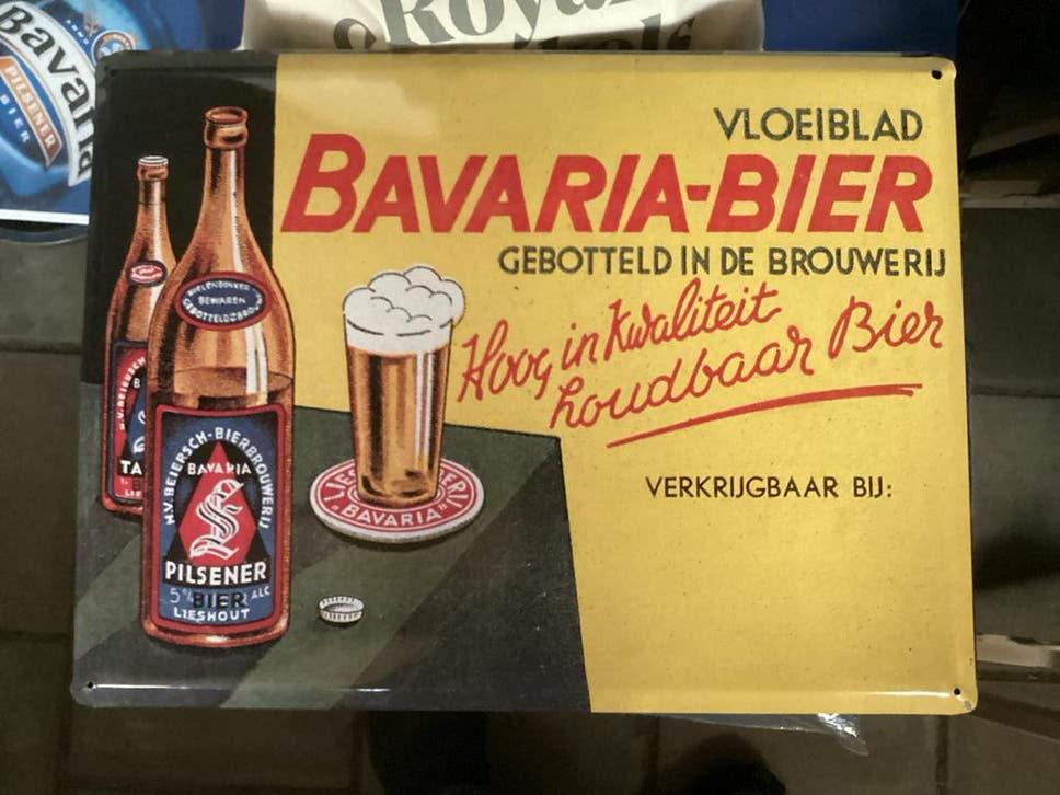 Mooi bavaria bord, Ophalen of Verzenden, Zo goed als nieuw, Reclamebord, Plaat of Schild, Bavaria