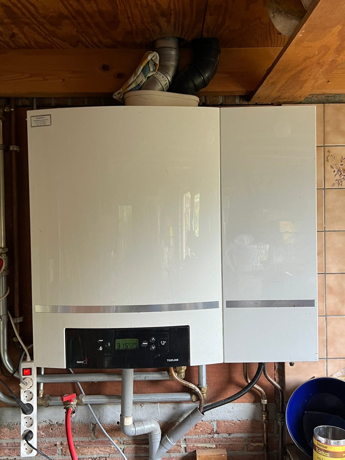 Nefit cv ketel met boiler, 20 tot 100 liter, Zo goed als nieuw, Ouder dan 10 jaar, Boiler
