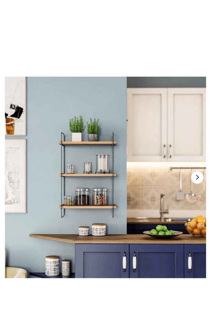 2x Industriële wandplank Atlantic Pine met metalen frame, Ophalen, Nieuw