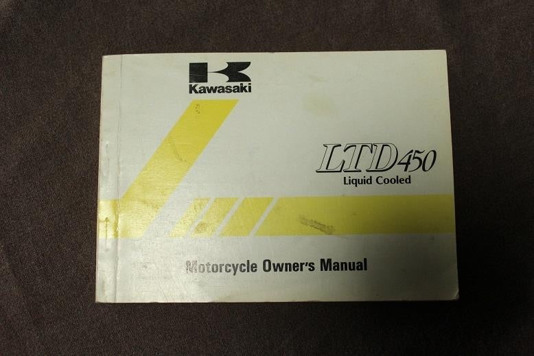 Kawasaki LTD450 1988 motorcycle owner's manual EN450-A5, Ophalen of Verzenden, Kawasaki