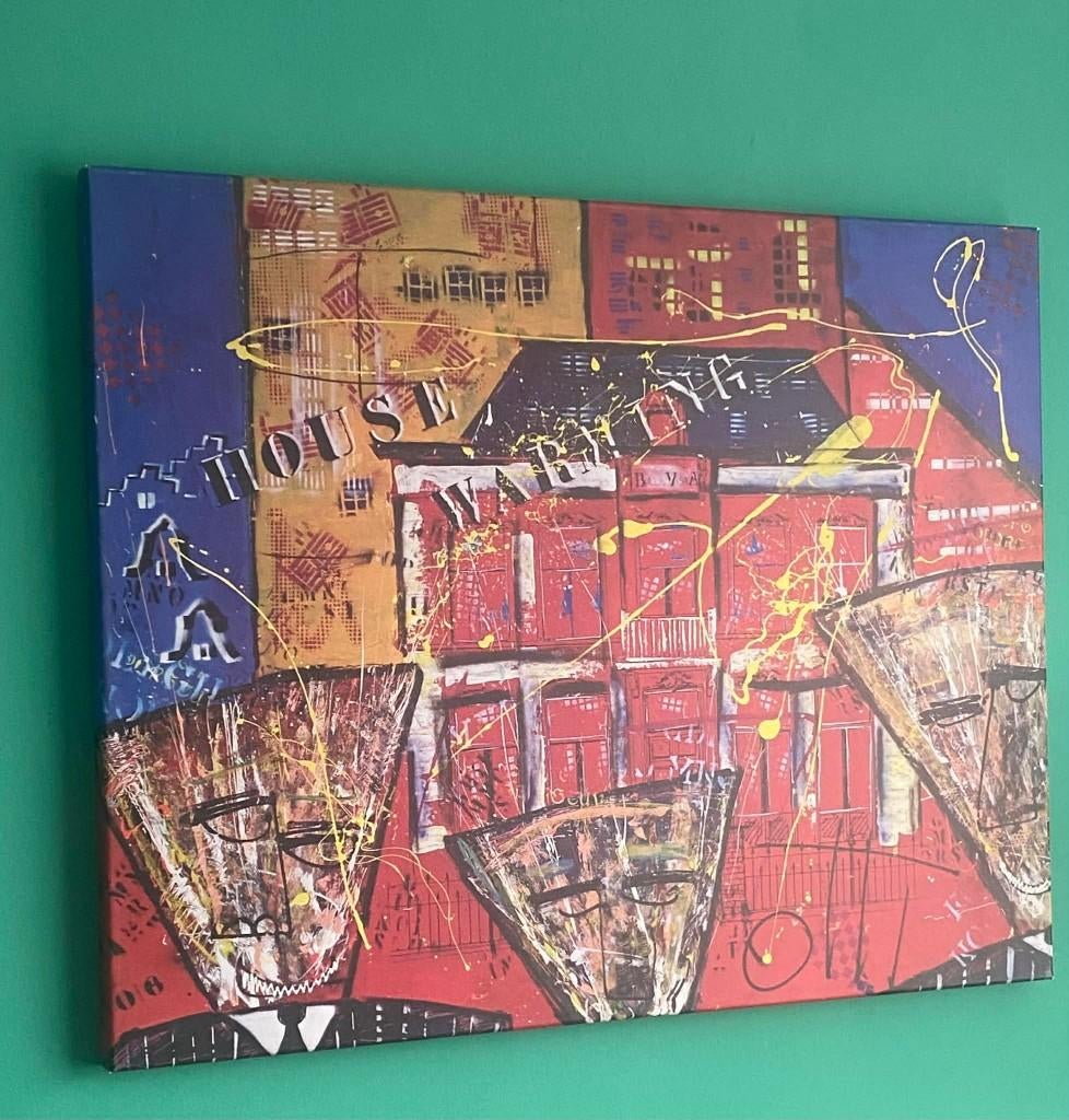 Canvas (100x80) – Oscar Faase (Otti) Style, Antiek en Kunst, Ophalen