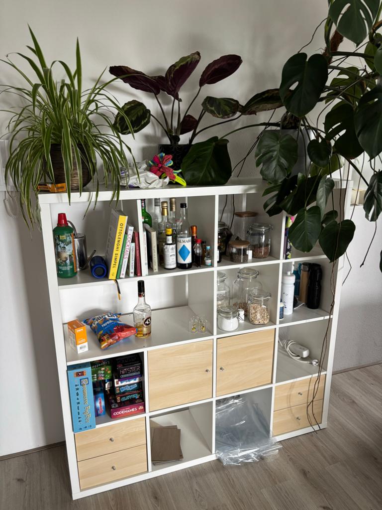 IKEA Kallax Kast - Wit, Huis en Inrichting, Kasten | Boekenkasten, Ophalen, Gebruikt, 100 tot 150 cm, Minder dan 100 cm