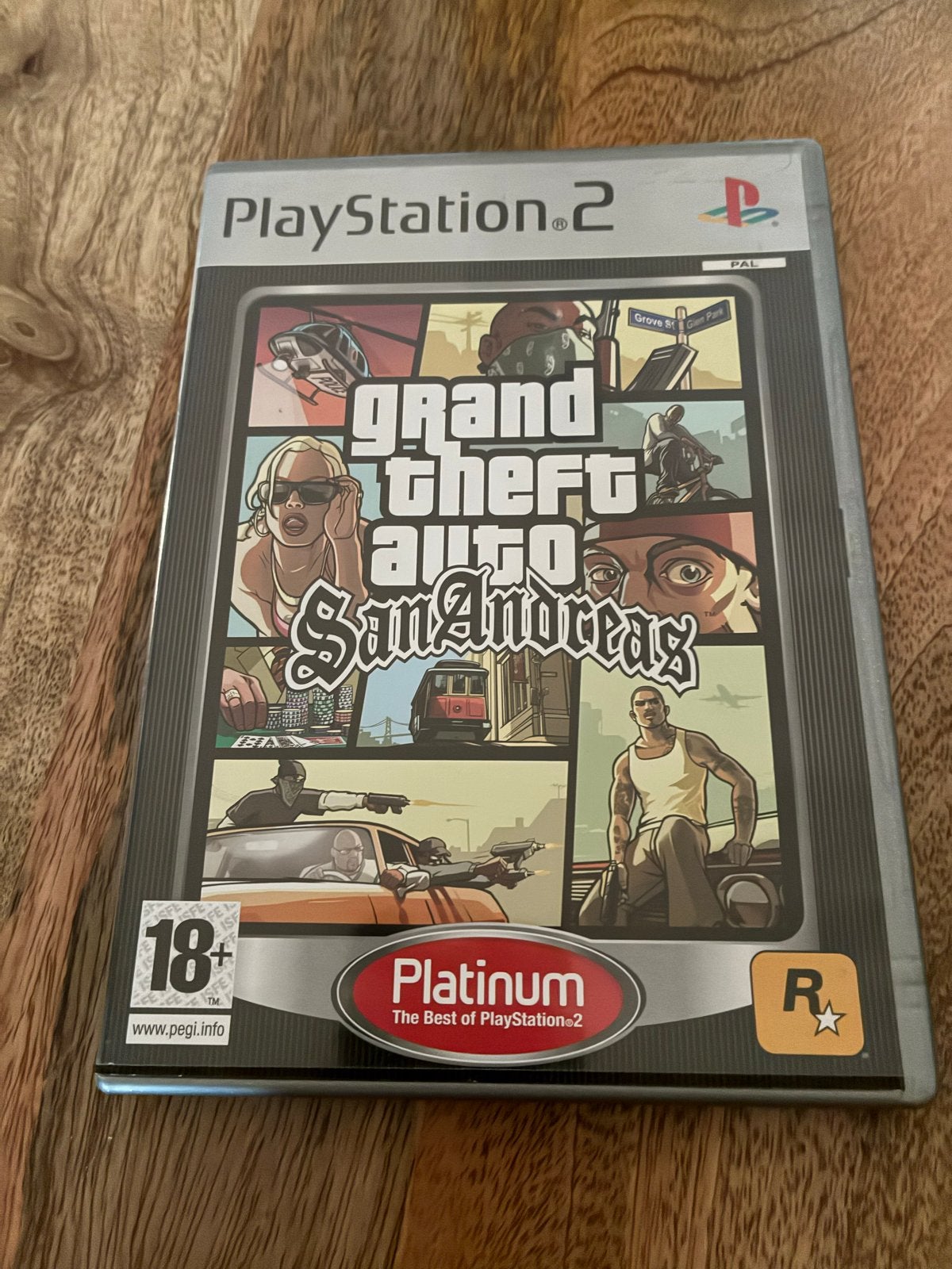 Grand Theft Auto San Andreas Platinum PS2, Avontuur en Actie, Gebruikt, Vanaf 18 jaar, 1 speler