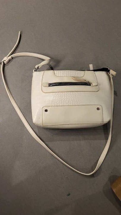 Partij 5 damestassen - jute, leer, clutch en crossbody, Ophalen of Verzenden, Gebruikt, Overige kleuren, Schoudertasje