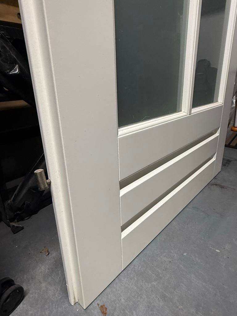 Massieve binnendeur 85,5x201 cm, wit gelakt (9016), Doe-het-zelf en Verbouw, Deuren en Horren, 80 tot 100 cm, Binnendeur, Ophalen of Verzenden