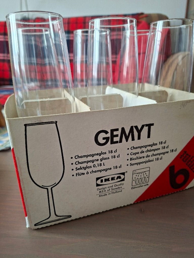 Champagneglazen, Ophalen, Nieuw, IKEA, Glas