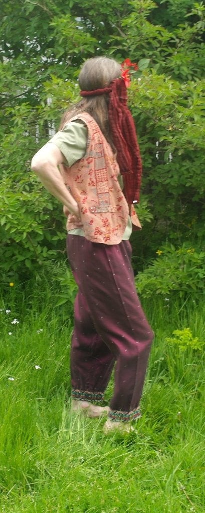 Leuke complete dames hippie outfit mt S/M - Carnaval, Maat 38/40 (M), Carnaval, ., Ophalen of Verzenden