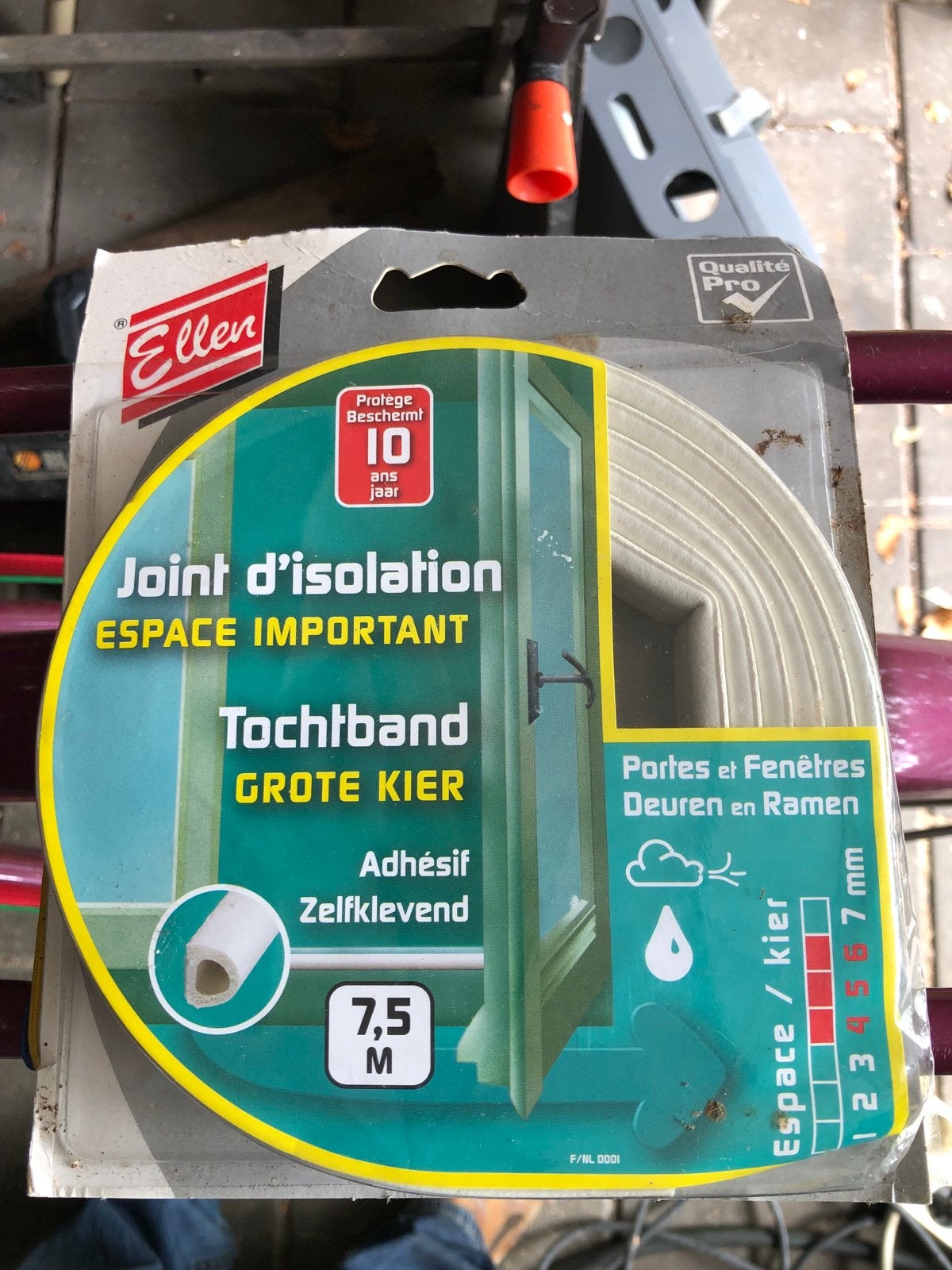 Tochtband dik - Ellen - 7,5m - Grote kier - Zelfklevend, Minder dan 4 cm, Overige materialen, Nieuw, Ophalen of Verzenden