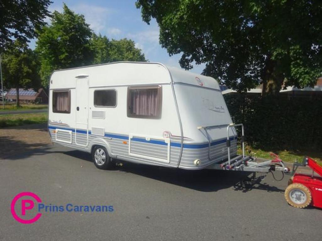 TEC Travelking 450 Met Vast Bed Mover en Airco, Caravans en Kamperen, Caravans, T.E.C., Bedrijf, 750 - 1000 kg, Schokbreker