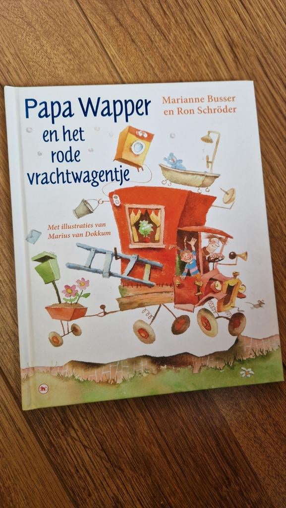 Papa Wapper en het rode wagentje - Marianne Busser, Ophalen of Verzenden, Gelezen, Marianne Busser en Ron Schröder, Fictie algemeen