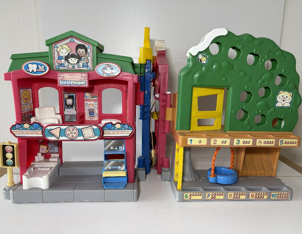 Vintage Fisher Price Little People School House Set, Ophalen of Verzenden, Zo goed als nieuw, Speelset, Met geluid