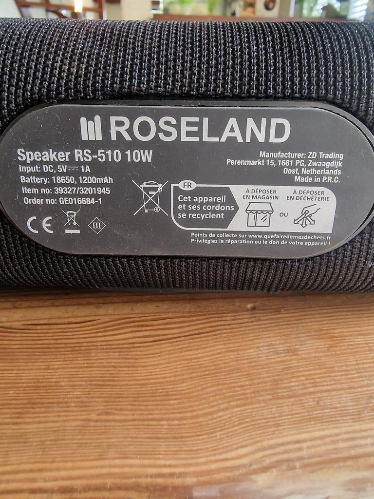 ROSELAND Speaker RS-510 10W, Audio, Tv en Foto, Luidsprekers, Ophalen of Verzenden, Minder dan 60 watt, Overige typen, Overige merken