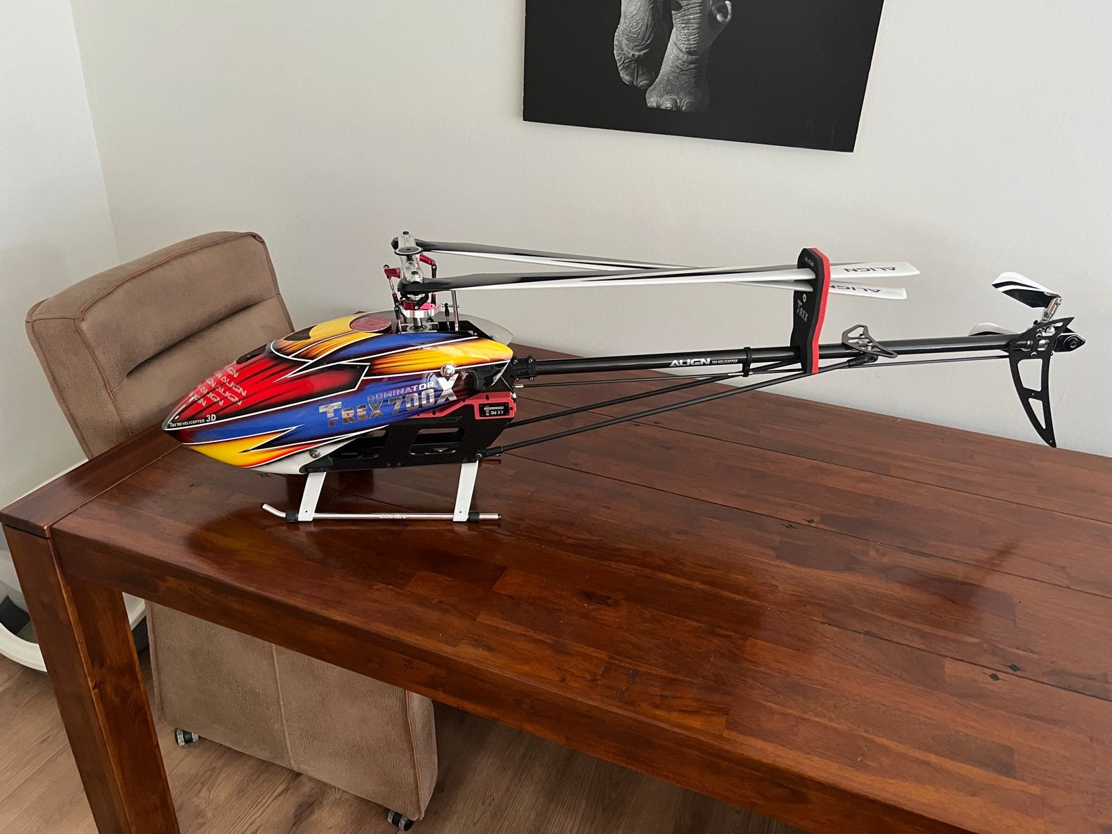 Align T-Rex 700 elektrische Helikopter (excl. zender), Ophalen, Gebruikt, Nitro, Helikopter