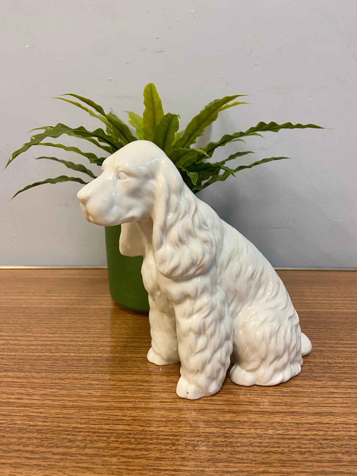 Vintage wit beeldje jaren 70/80 witte cocker spaniel hondje, Verzamelen, Beelden en Beeldjes, Ophalen of Verzenden, Zo goed als nieuw
