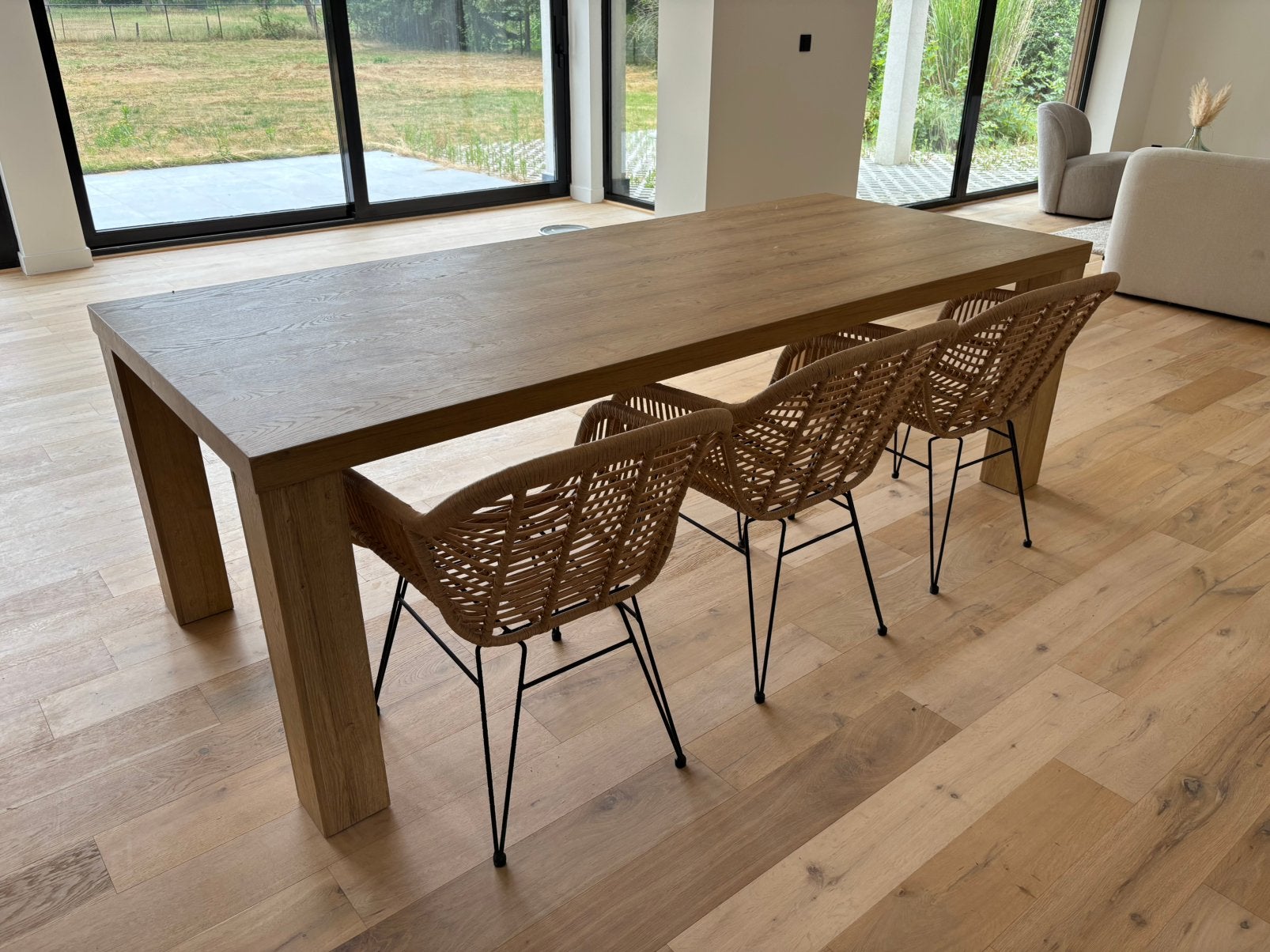 4 rotan stoelen naturel, Ophalen, Zo goed als nieuw, Bruin
