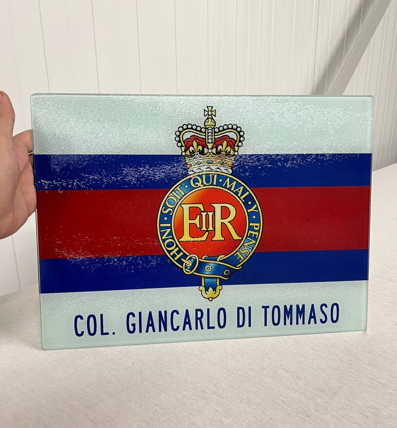 Honi soit qui mal y pense Brits Leger British Army snijplank, Verzamelen, Militaria | Algemeen, Overige typen, Ophalen of Verzenden