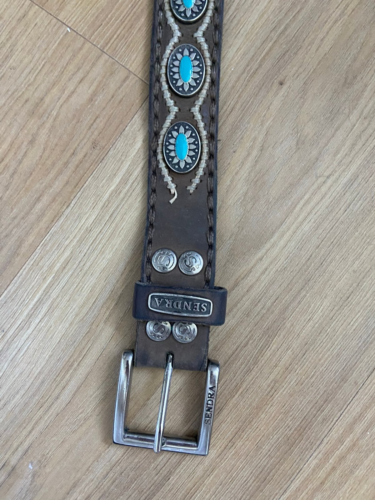 Sendra riem met turquoise details, Echt leder, Heupriem, Ophalen of Verzenden, Gedragen
