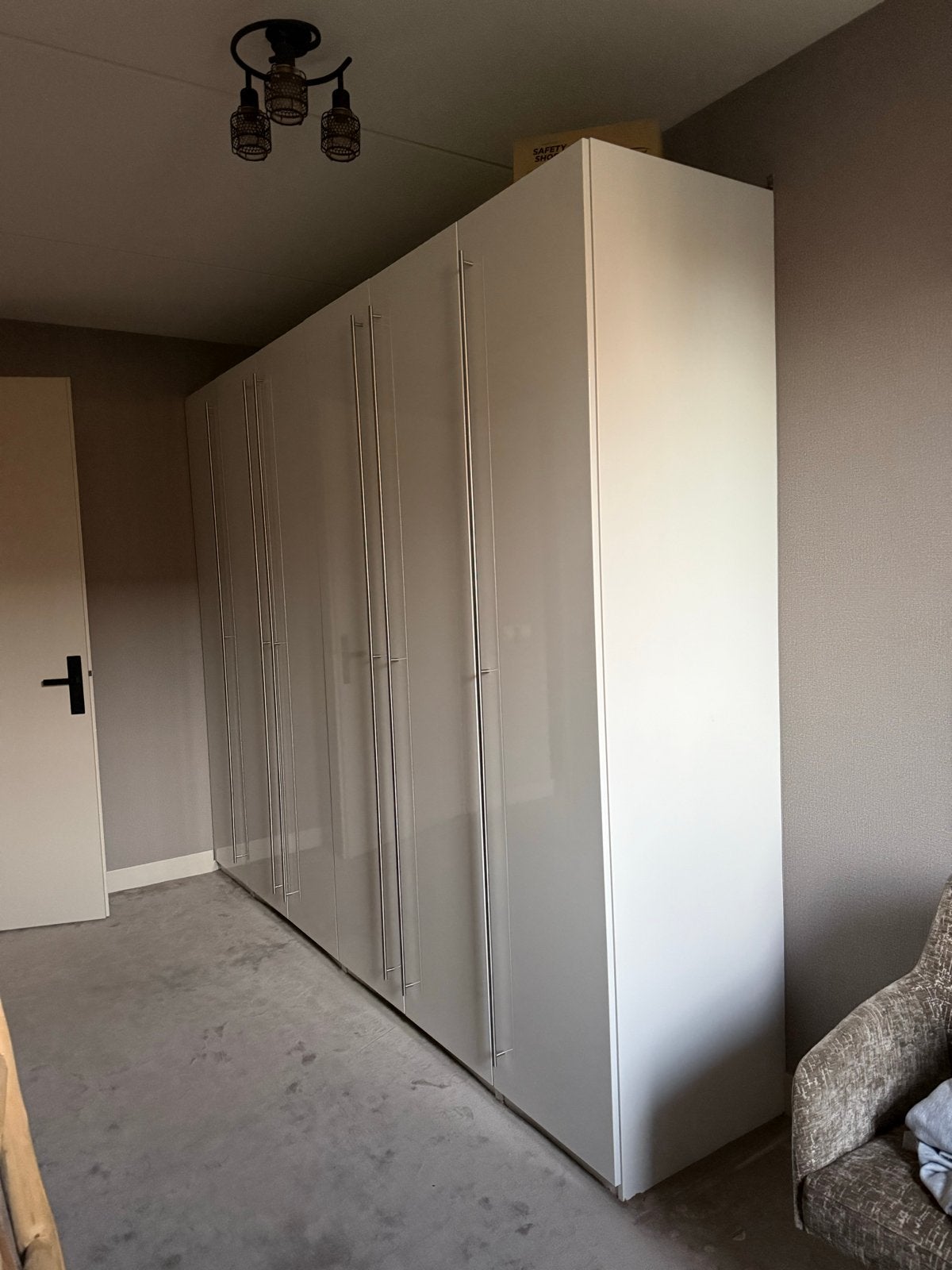 Grote witte IKEA PAX kledingkast. Hoogglans B 3.0 x H2.35, Ophalen, Overige materialen, 200 cm of meer, Zo goed als nieuw