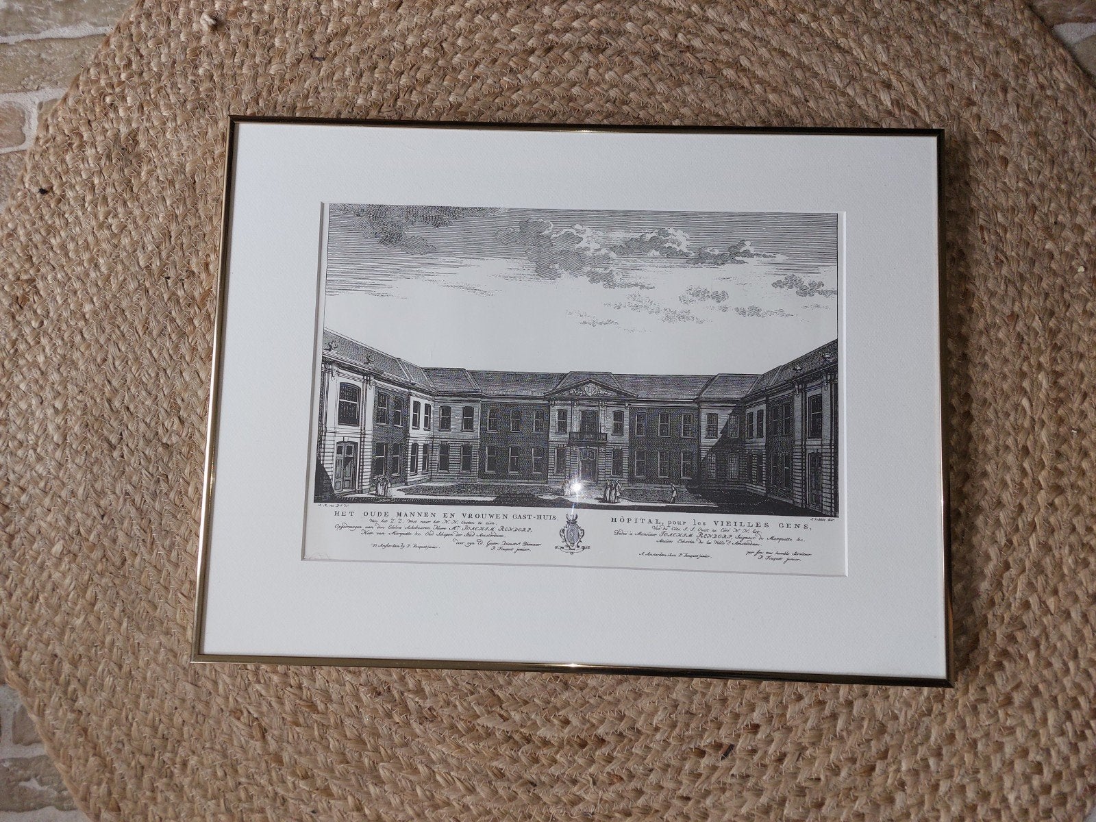 prent in lijst amsterdam, Verzamelen, Ophalen, Voor 1940, Gebruikt, Overige onderwerpen