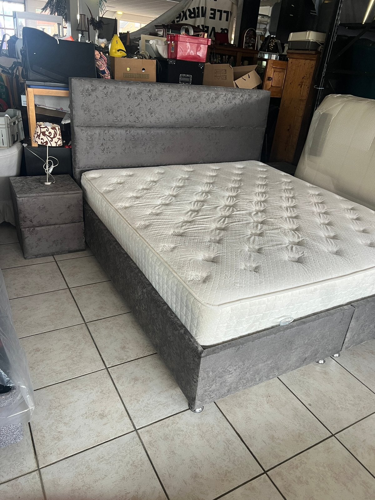 Boxspring rio met opbergruimte 2nachtkasten, Ophalen, Nieuw