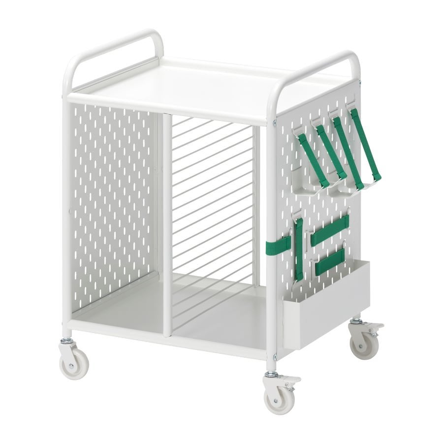 Ikea BRANNBOLL open gaming kast op wielen, wit, 56x62 cm, Ophalen, Zo goed als nieuw, Minder dan 70 cm, Metaal