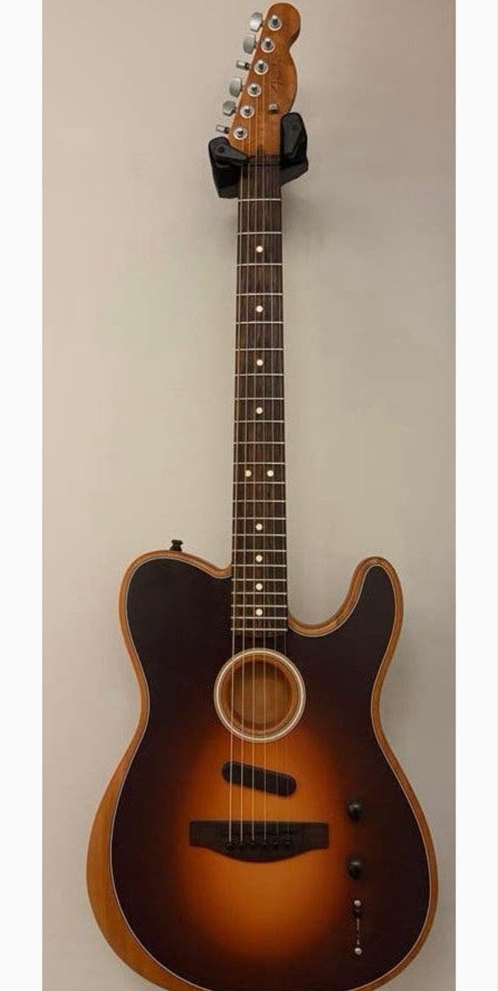 Fender Acoustasonic Telecaster Shadow Burst -zgan, Ophalen, Zo goed als nieuw, Overige typen, Met (piezo-)element