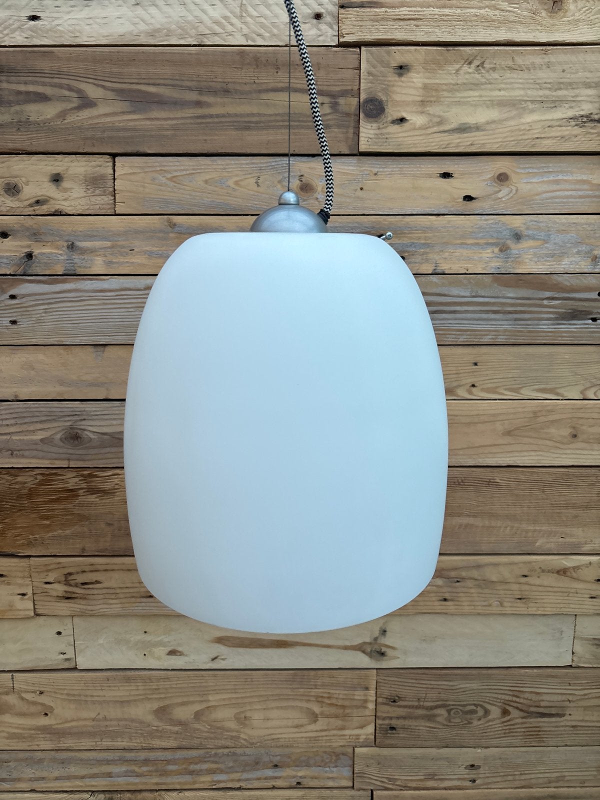 IKEA T9709 Vintage Hanglamp Glas Jaren '90, Ophalen of Verzenden, Gebruikt, Glas, E27 (groot)