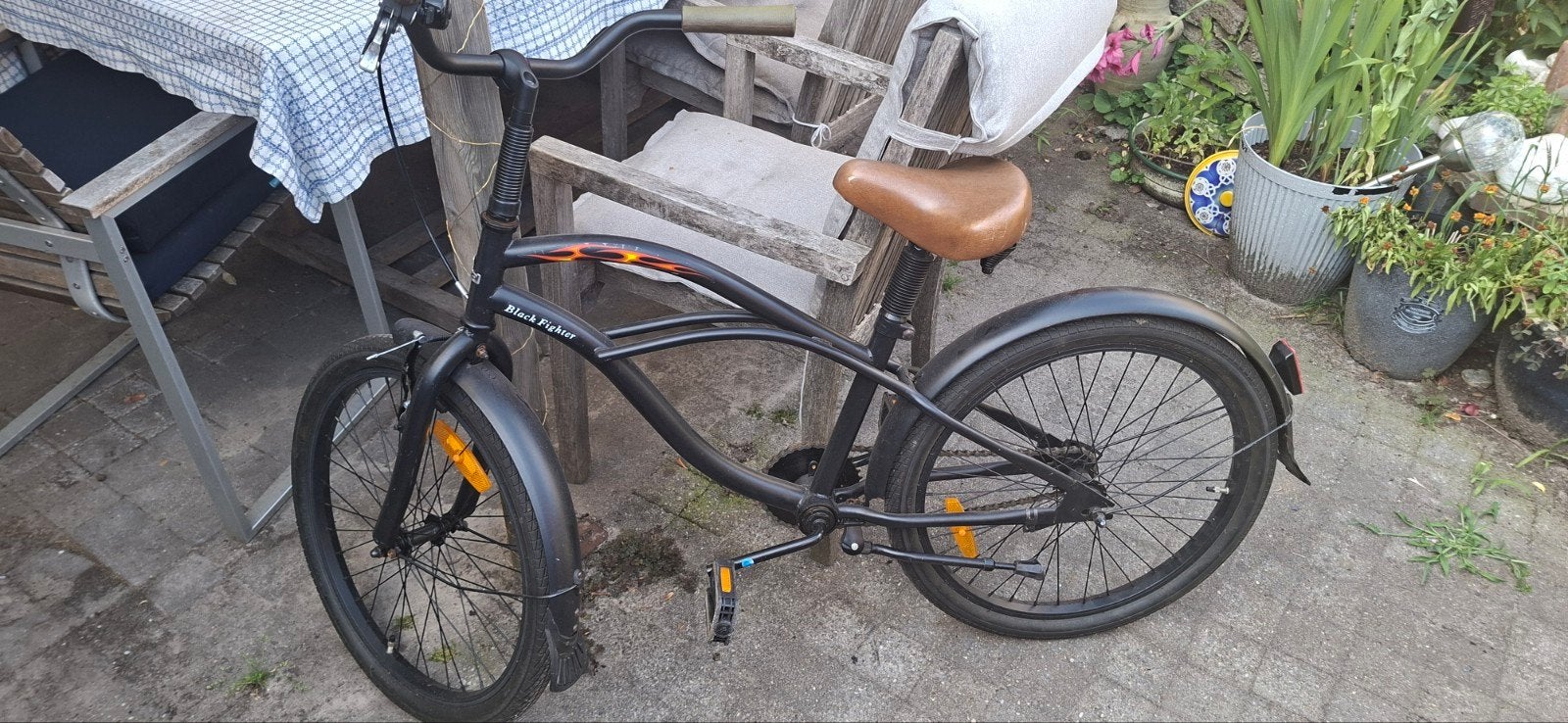 Black Fighter Cruiser Fiets 24 inch, Ophalen, Gebruikt, 24 inch