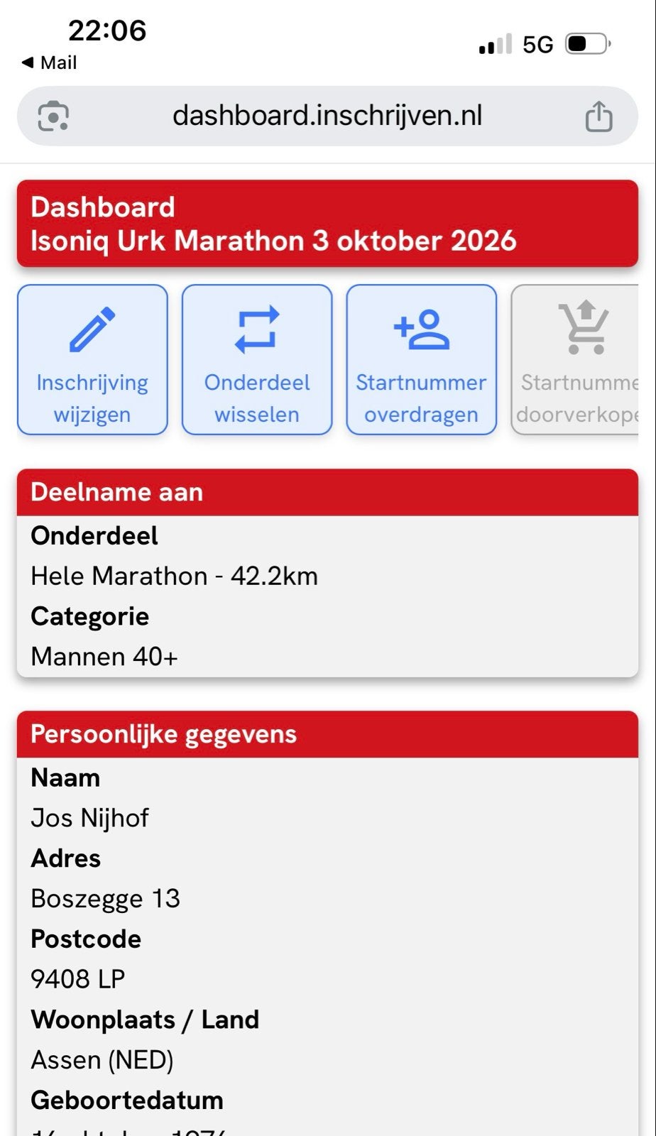 Marathon Urk, 1 ticket, Tickets en Kaartjes, Sport | Overige, Twee personen, Oktober