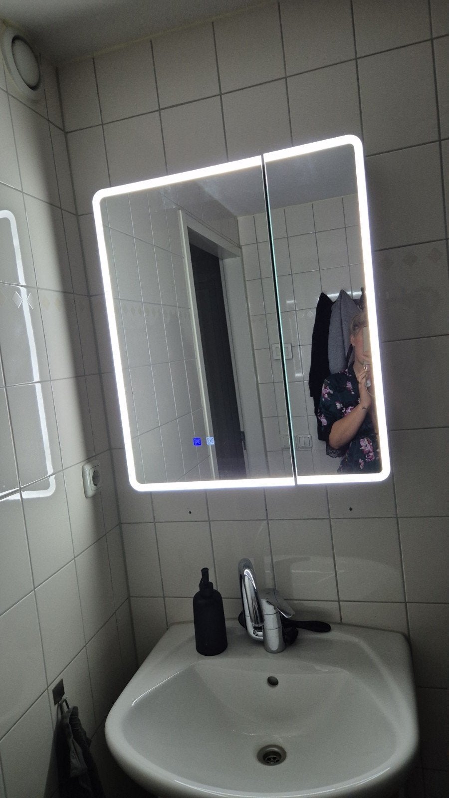 spiegelkast badkamer verlichting, Ophalen, Spiegelkast, Nieuw, 50 tot 100 cm
