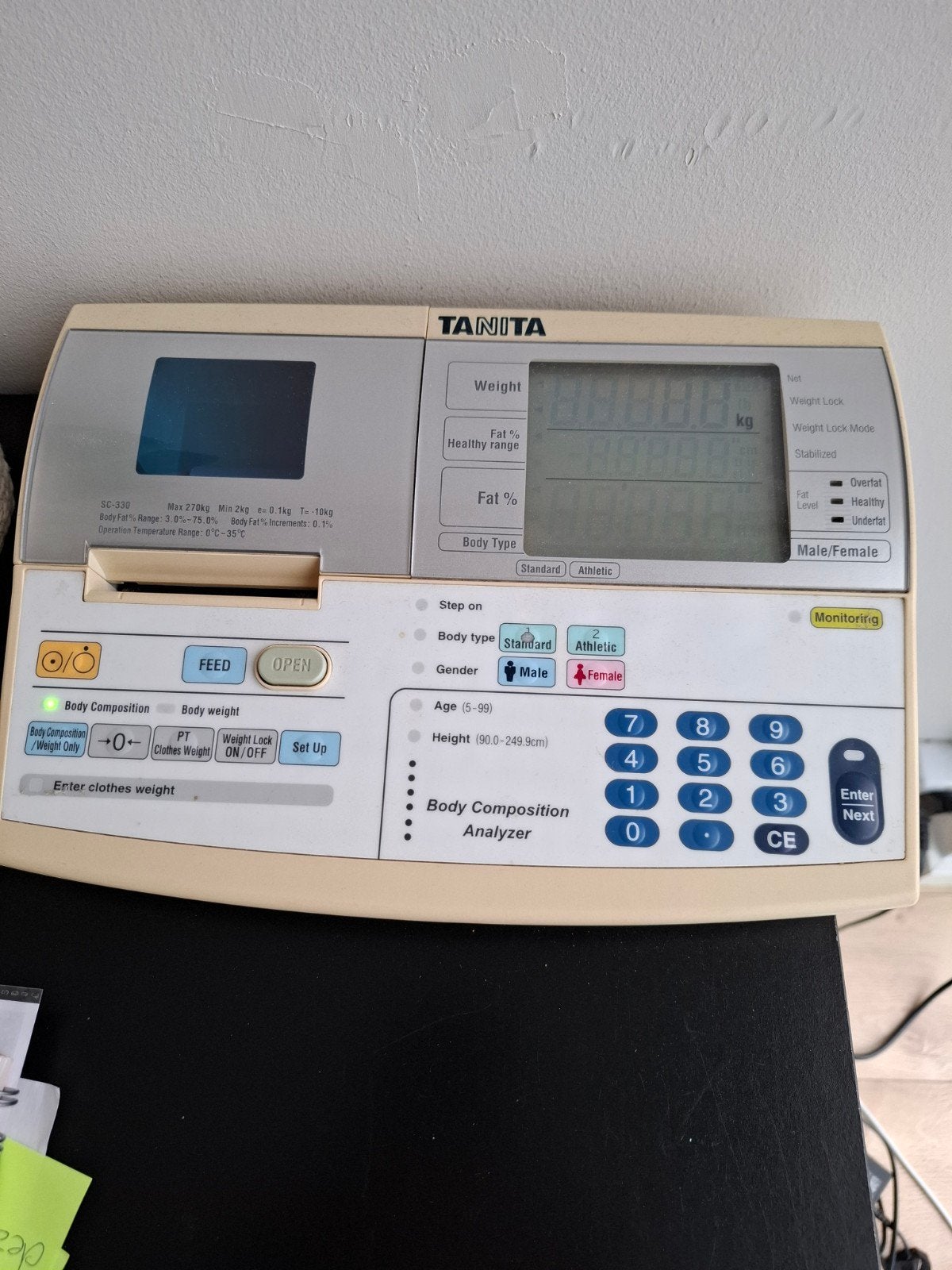 Tanita Body Composition Analyzer Weegschaal, Gebruikt, 100 kg of meer, Ophalen of Verzenden, Digitaal