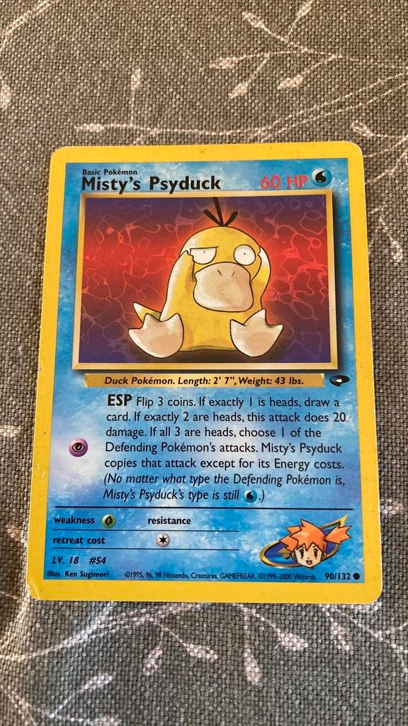 Misty’s psyduck, Hobby en Vrije tijd, Verzamelkaartspellen | Pokémon, Ophalen of Verzenden, Zo goed als nieuw