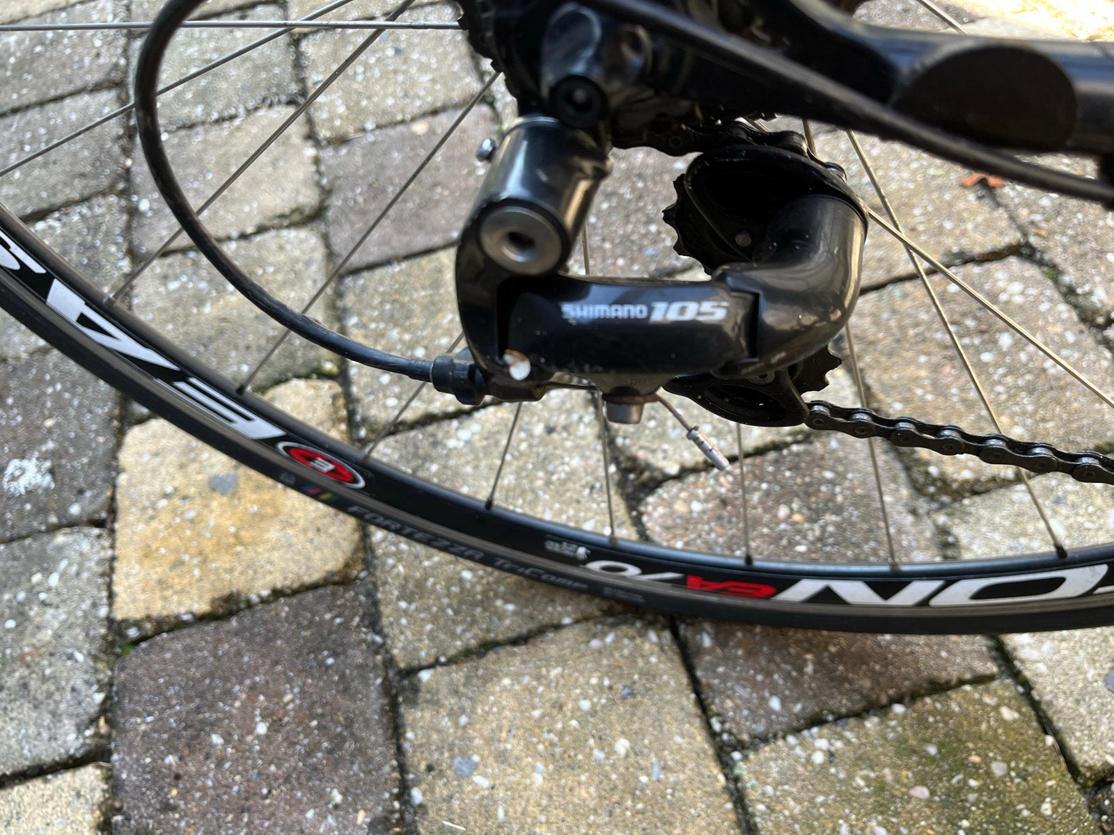 Gebruikte racefiets, carbon voorvork, aluminium frame, maat, Minder dan 10 versnellingen, Gebruikt, Aluminium, 49 tot 53 cm