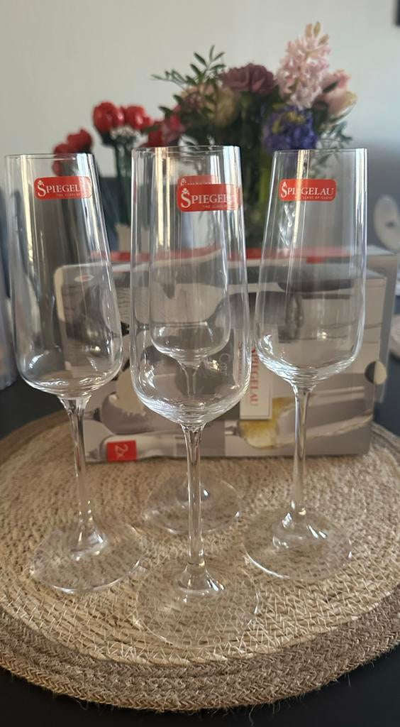 Spiegelau Capri Champagneglazen - Set van 4 nieuw!, Huis en Inrichting, Keuken | Servies, Ophalen of Verzenden, Nieuw, Glas