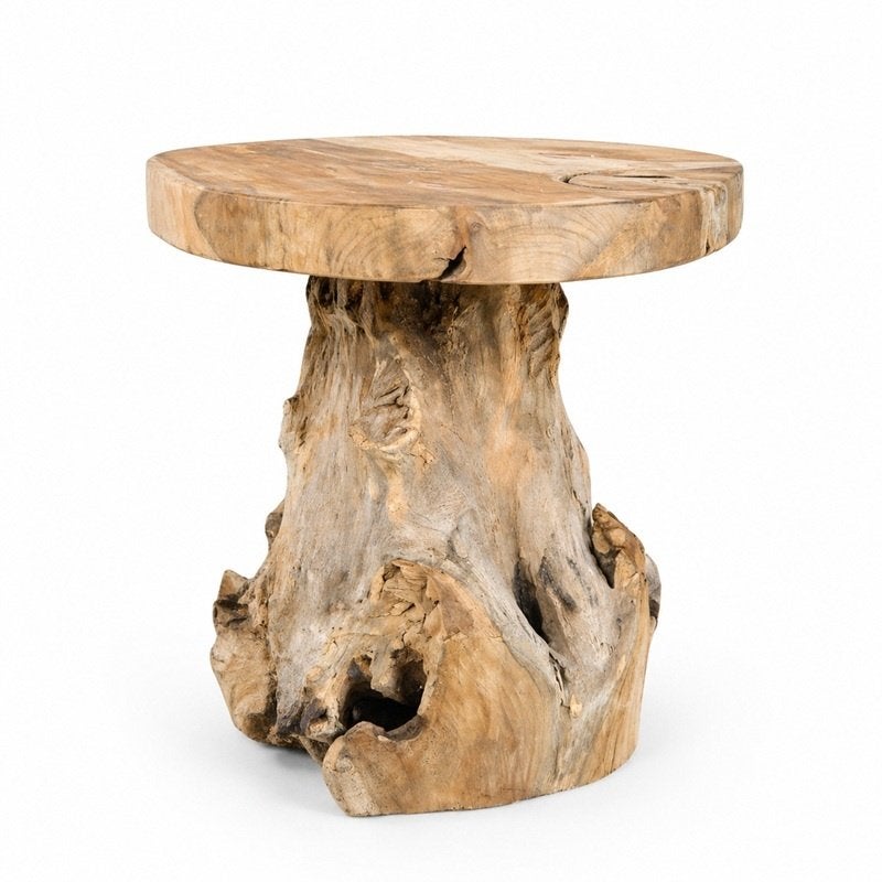 Bijzettafel van Teakhout Kruk Teak Tafeltje Hout Naturel, Minder dan 45 cm, Minder dan 55 cm, Info@dehanzeherten.nl, De Hanze Herten BV