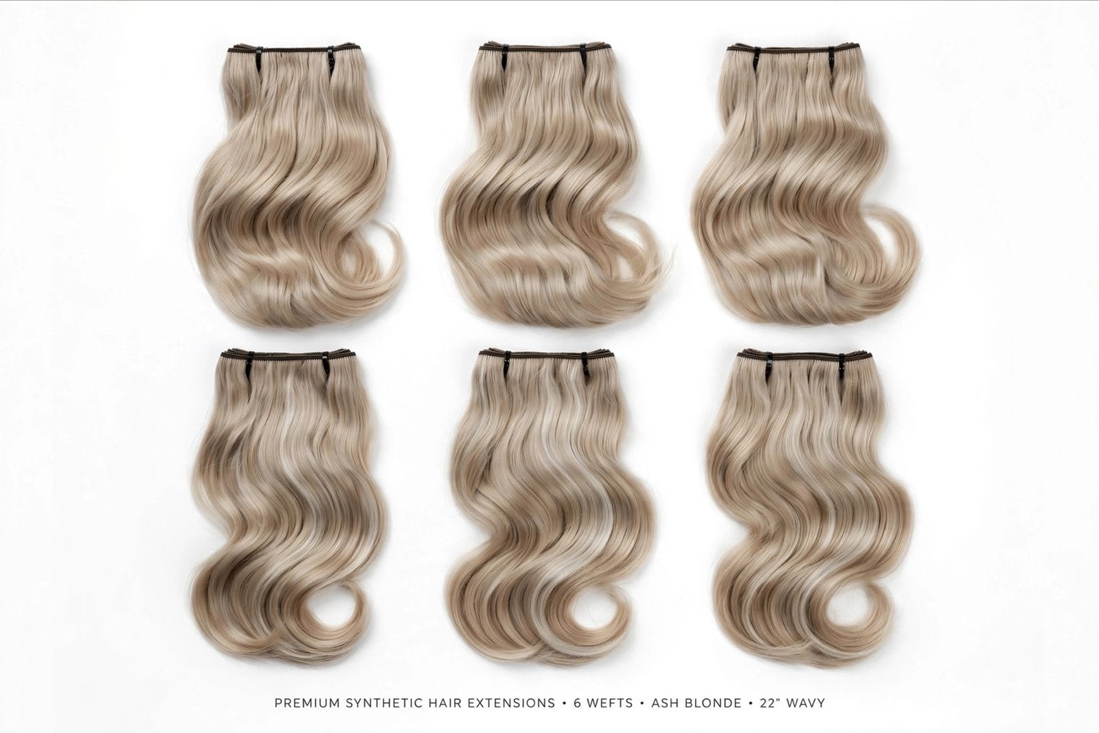 Premium Synthetische Haar Extensions - Asblond, Golvend, Ophalen of Verzenden, Nieuw, Pruik of Haarverlenging