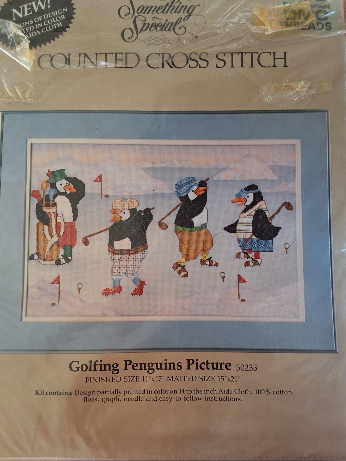 Borduurpakket Pinguïns, Ophalen of Verzenden, Nieuw, Handborduren, Borduurpakket