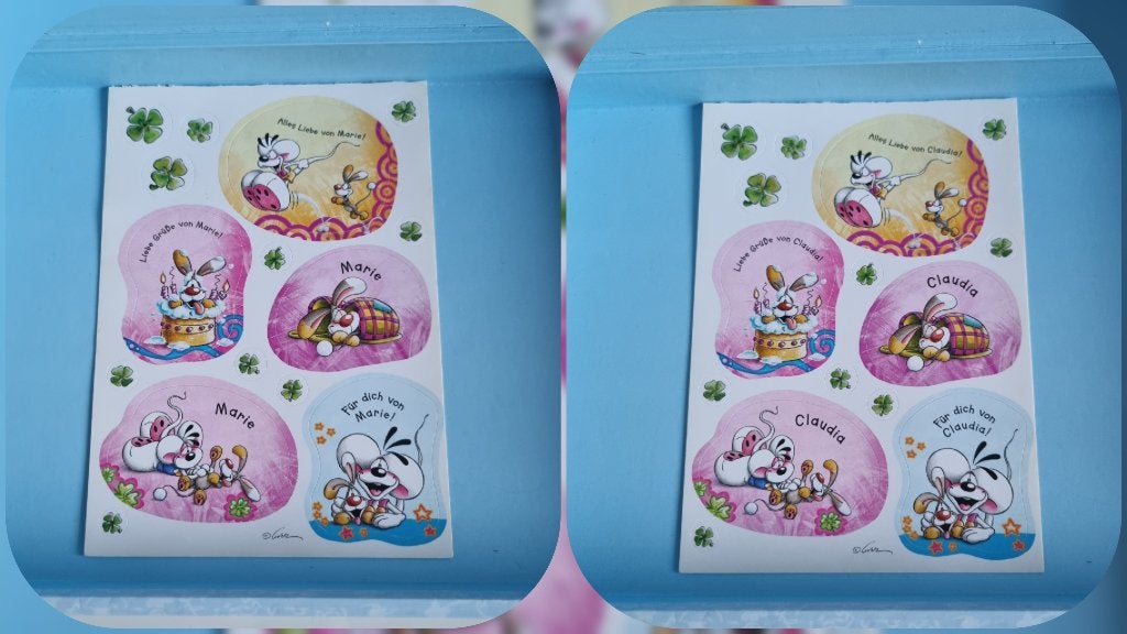Stickervellen uit naamblok, Ophalen of Verzenden, Diddl, Zo goed als nieuw, Papier, Kaart of Schrift