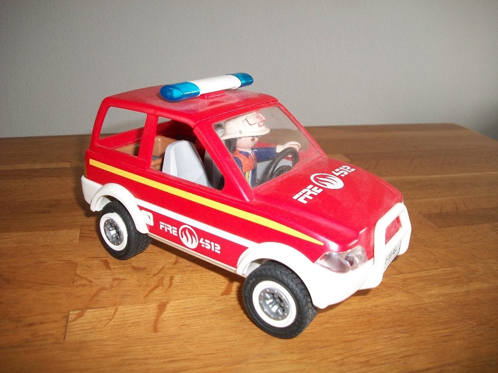 Brandweer volg wagen met brandweerman en accessoires, Ophalen of Verzenden, Gebruikt, City action, Complete set