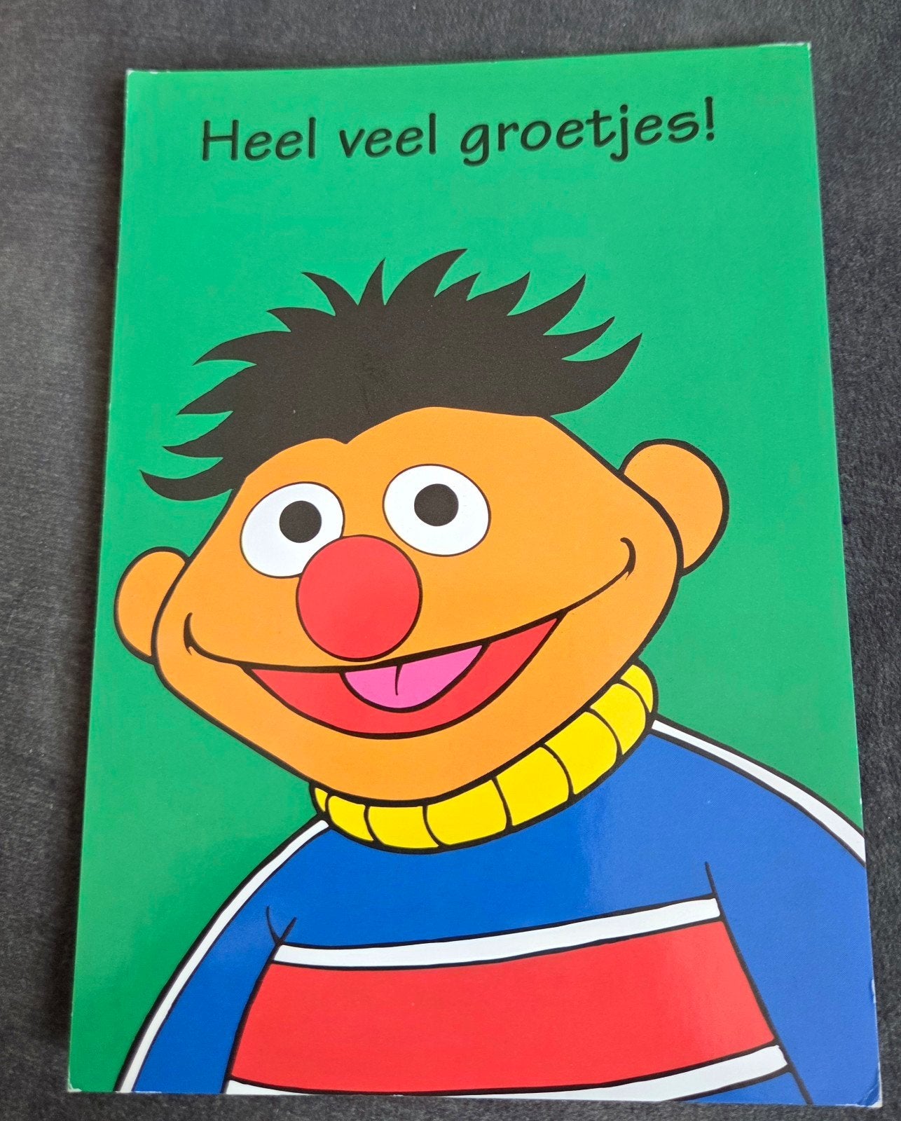Vintage Sesamstraat Ernie Ansichtkaart, Verzenden, 1980 tot heden, Ongelopen, Kinderen