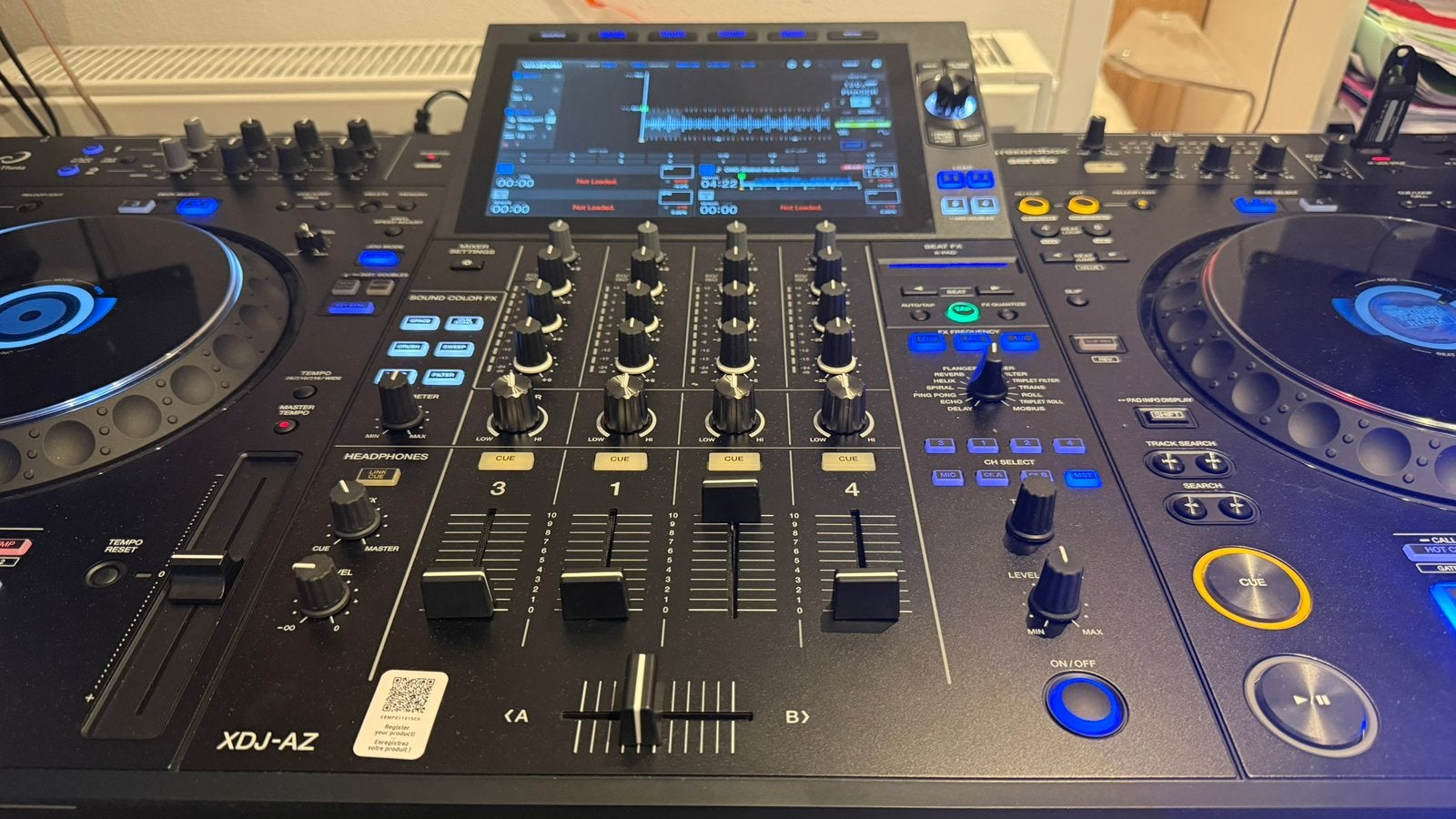 AlphaTheta XDJ-AZ + Pioneer DM-40BT + Decksaver | Nieuwstaat, Muziek en Instrumenten, Dj-sets en Draaitafels, Ophalen, Zo goed als nieuw
