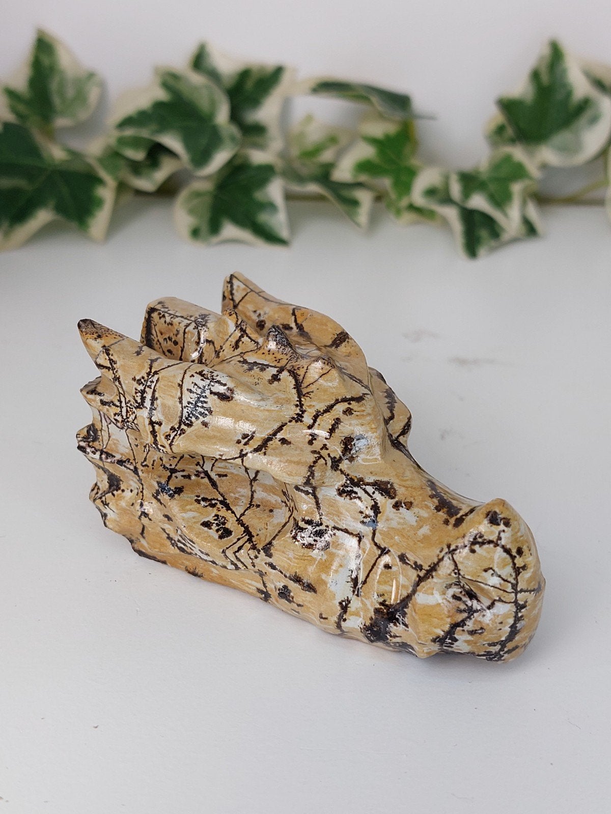 Dendriet jaspis draak 5, Ophalen of Verzenden, Mineraal