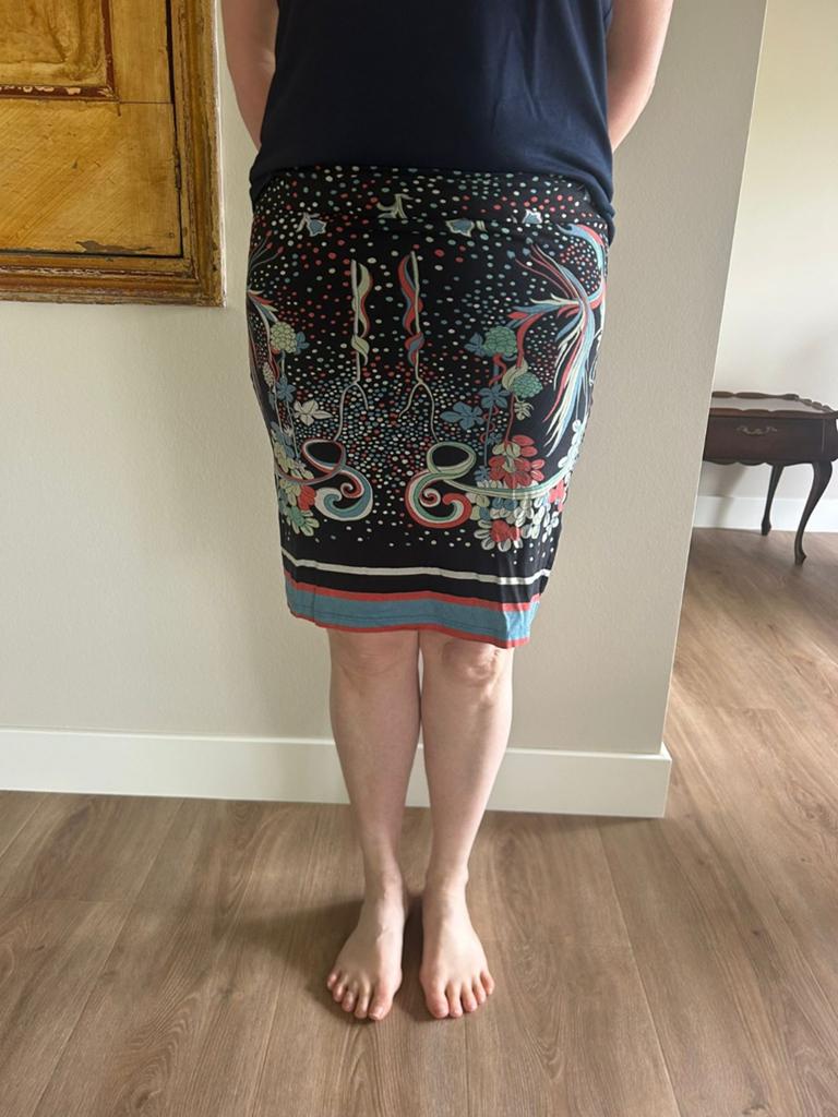 Vintage border skirt van King Louie, maat S, Zwart, Ophalen of Verzenden, Knielengte, King Louie